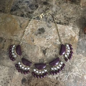 Purple statement necklace